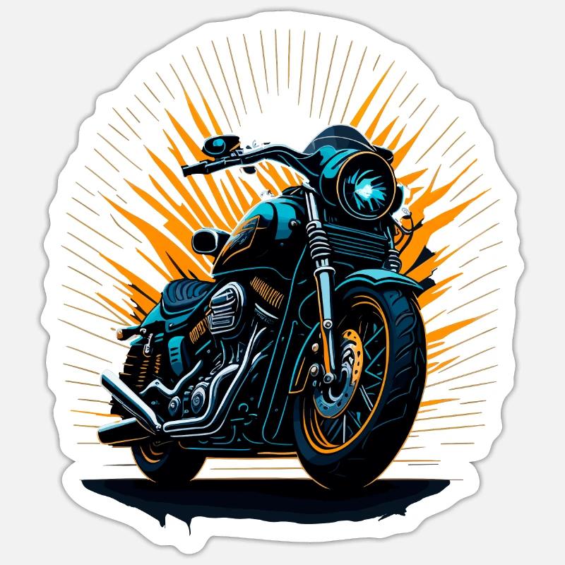 Classic motorcycle Sticker size S (10 x 10 cm)