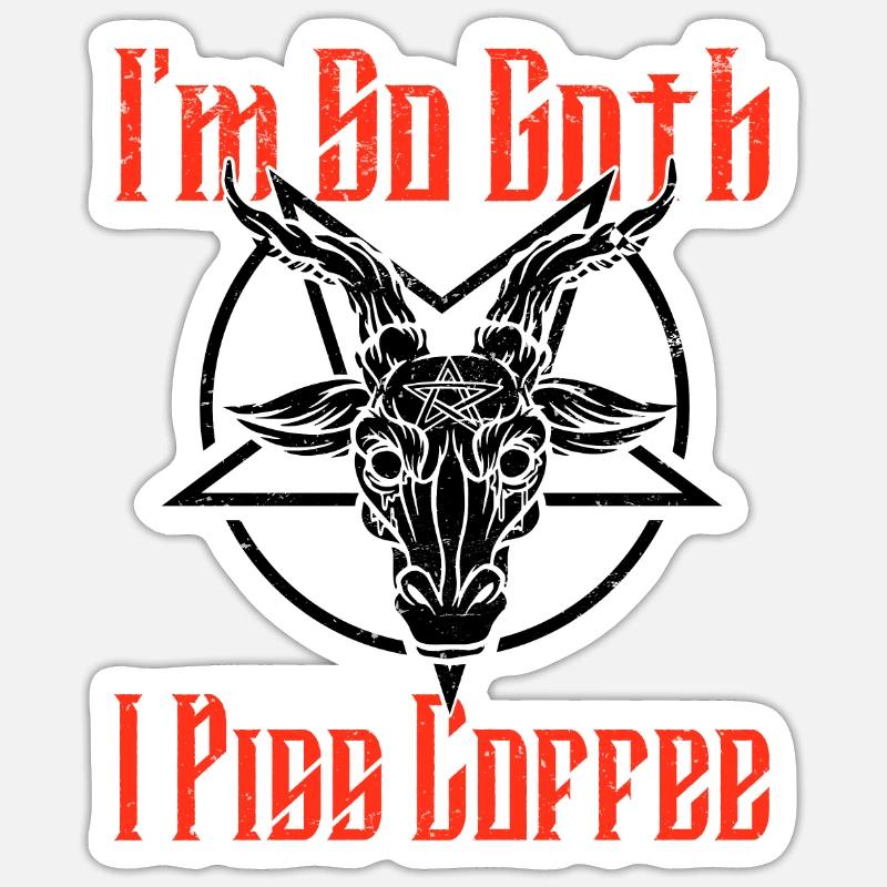 Satan Beelzebub Devil Gothic Pentagram Mystical Sticker size S (10 x 10 cm)