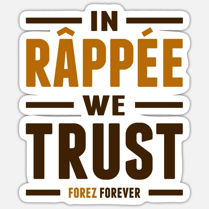 In râpée we trust - Sticker taille S (10 x 10 cm) - blanc mat