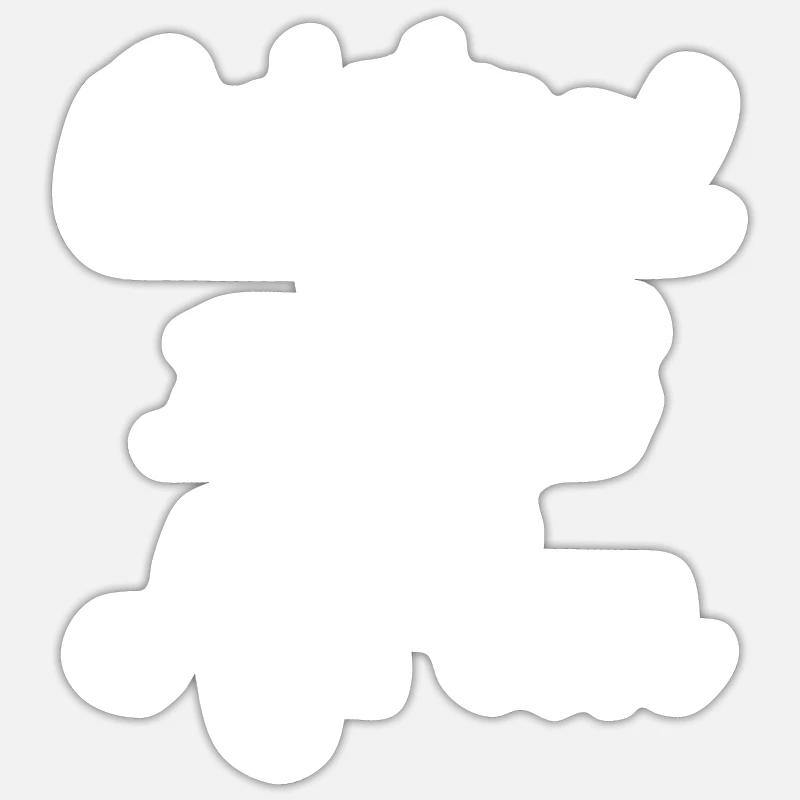 Marlon 100% original - Sticker taille S (10 x 10 cm) - blanc mat