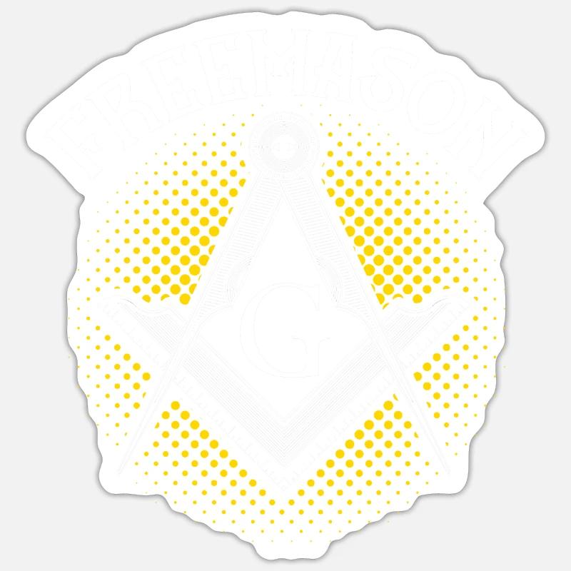 Masonic Freemasonry Fraternal - Sticker Größe S (10 x 10 cm) - Mattweiß