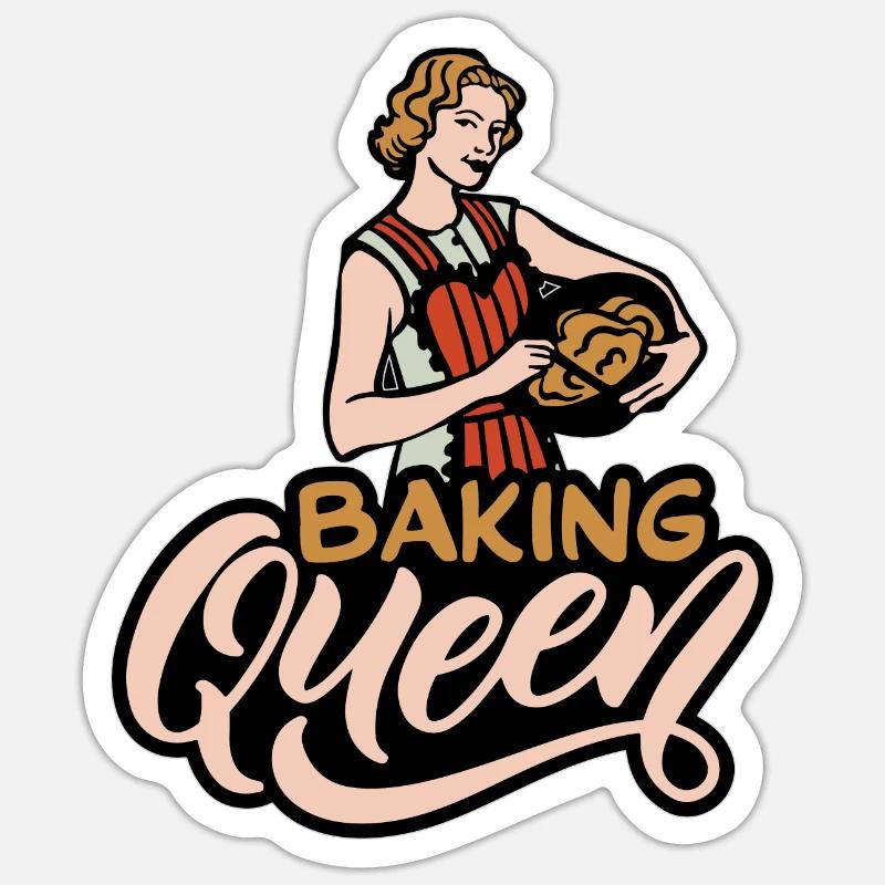 Citation de Baking Queen Baker Sticker taille S (10 x 10 cm)