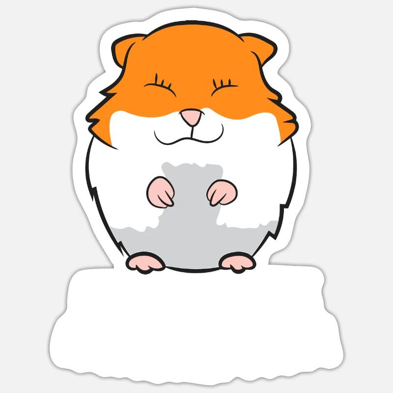 Weltbeste Hamstermutter Lustige Hamstermutter Geschenk - Sticker Größe S (10 x 10 cm) - Mattweiß