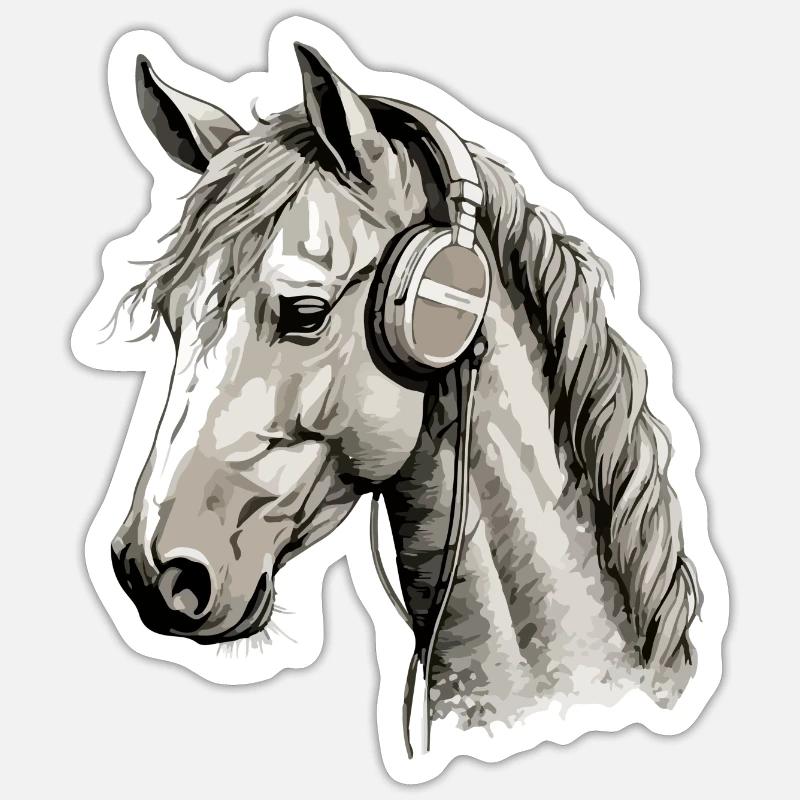 Cork, das audiophile Pferd Sticker Größe S (10 x 10 cm)