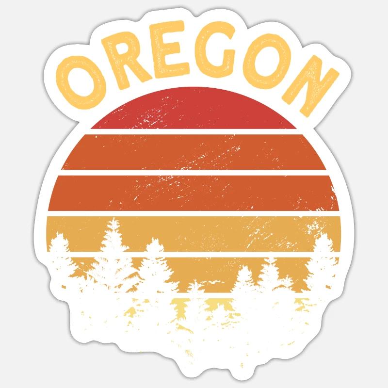 Oregon - Sticker size S (10 x 10 cm) - white matte
