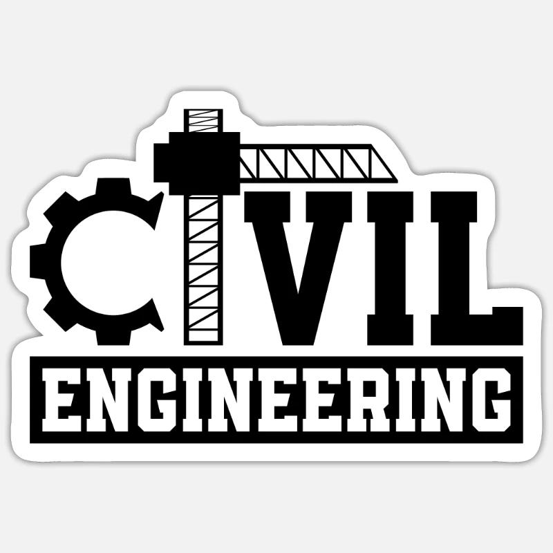 Civil Engineering Contractor Project Engineers Sticker size S (10 x 10 cm)