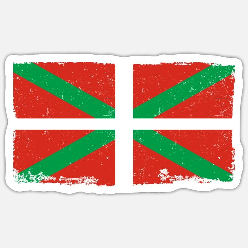 Pays Basque Drapeau Basque Sticker taille S (10 x 10 cm)