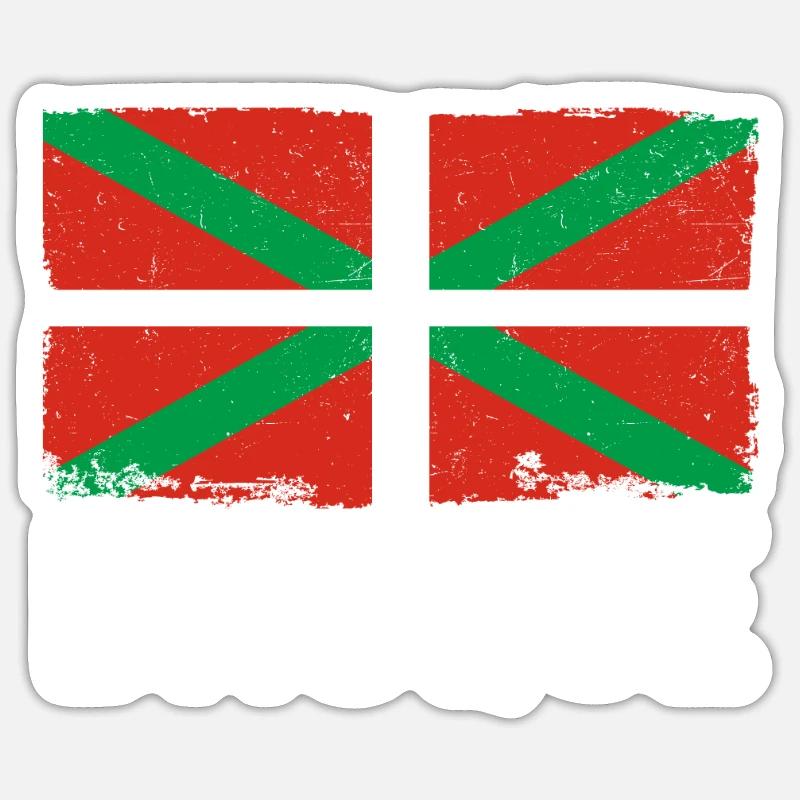 Pays Basque Drapeau Basque Sticker taille S (10 x 10 cm)