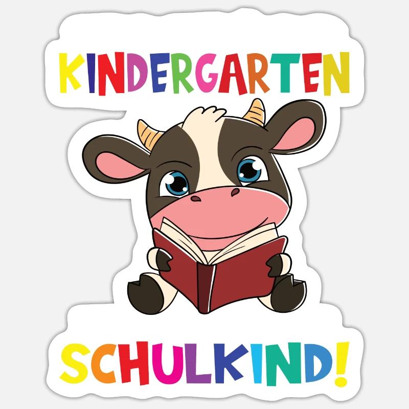Tschüss Kindergarten Ich Bin Jetzt Ein Schulkind! Sticker Größe S (10 x 10 cm)