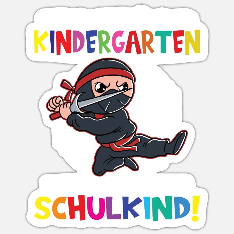 Tschüss Kindergarten Ich Bin Jetzt Ein Schulkind! Sticker Größe S (10 x 10 cm)