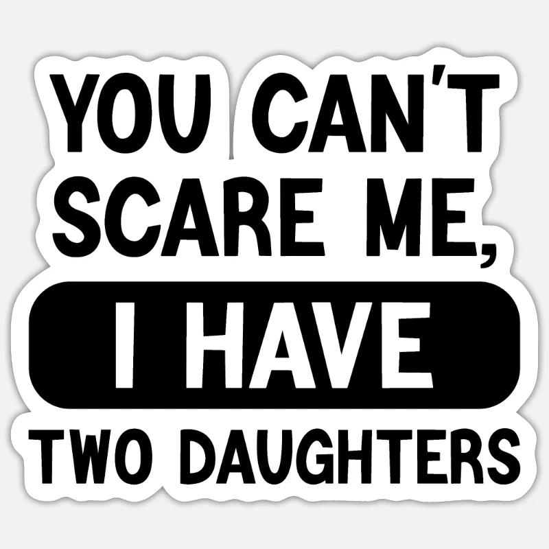 Deux filles, pas de peur - Sticker taille S (10 x 10 cm) - blanc mat