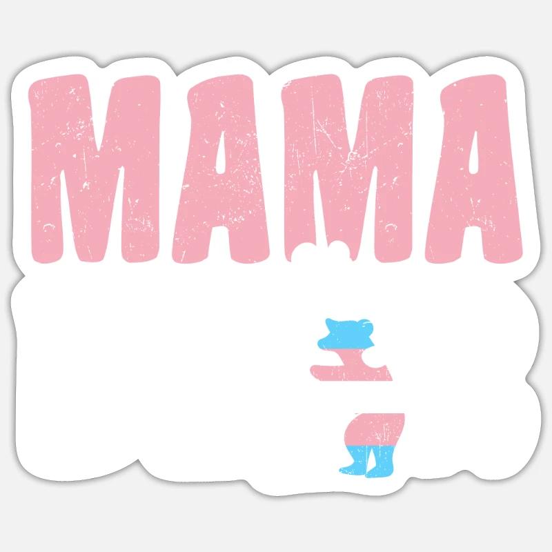 Mama Bear - Sticker Größe S (10 x 10 cm) - Mattweiß