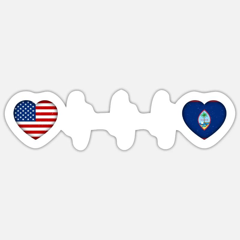 Guam - Sticker taille S (10 x 10 cm) - blanc mat