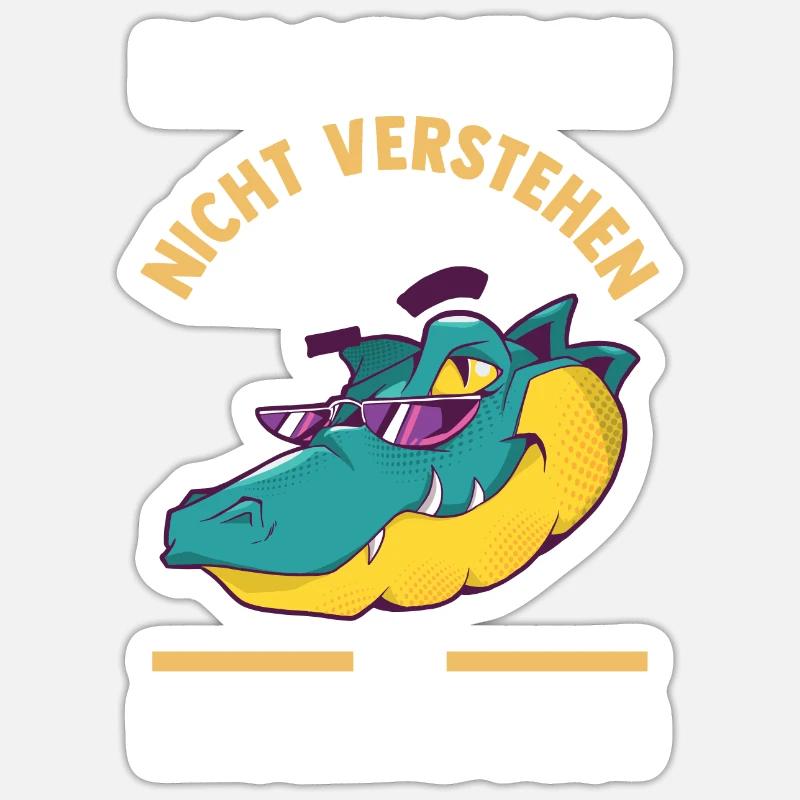 Krokodile - Sticker Größe S (10 x 10 cm) - Mattweiß
