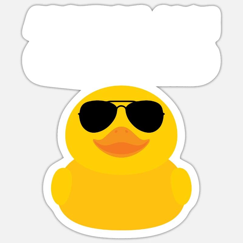 Appelle-moi Canard - Sticker taille S (10 x 10 cm) - blanc mat