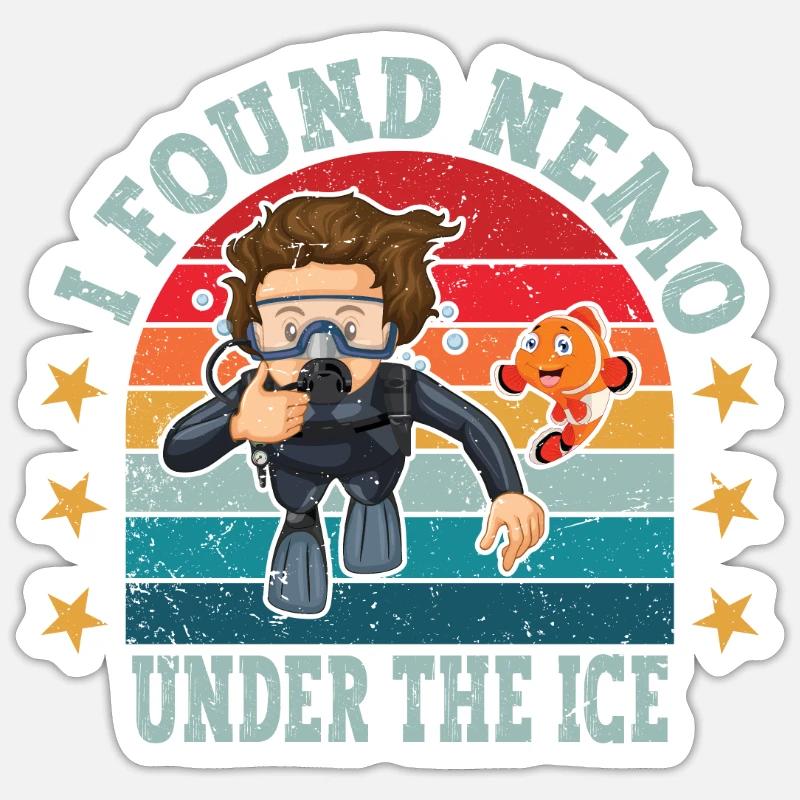 I found Nemo Under The Ice, Ice Diver Sticker size S (10 x 10 cm)