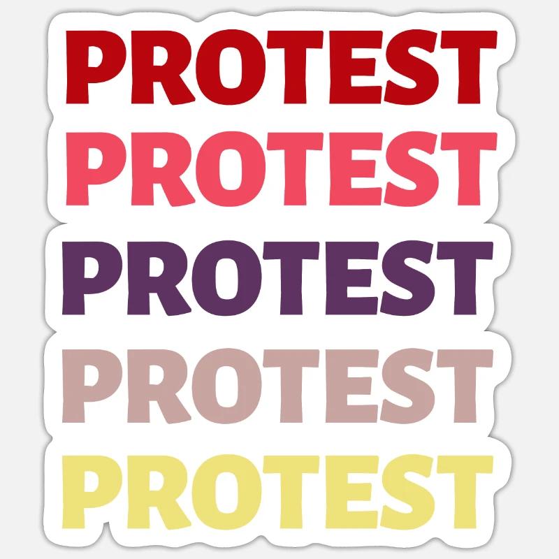 protest - Sticker Größe S (10 x 10 cm) - Mattweiß