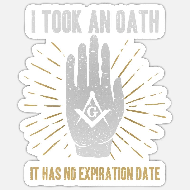 Masonic Freemasonry Fraternal - Sticker Größe S (10 x 10 cm) - Mattweiß