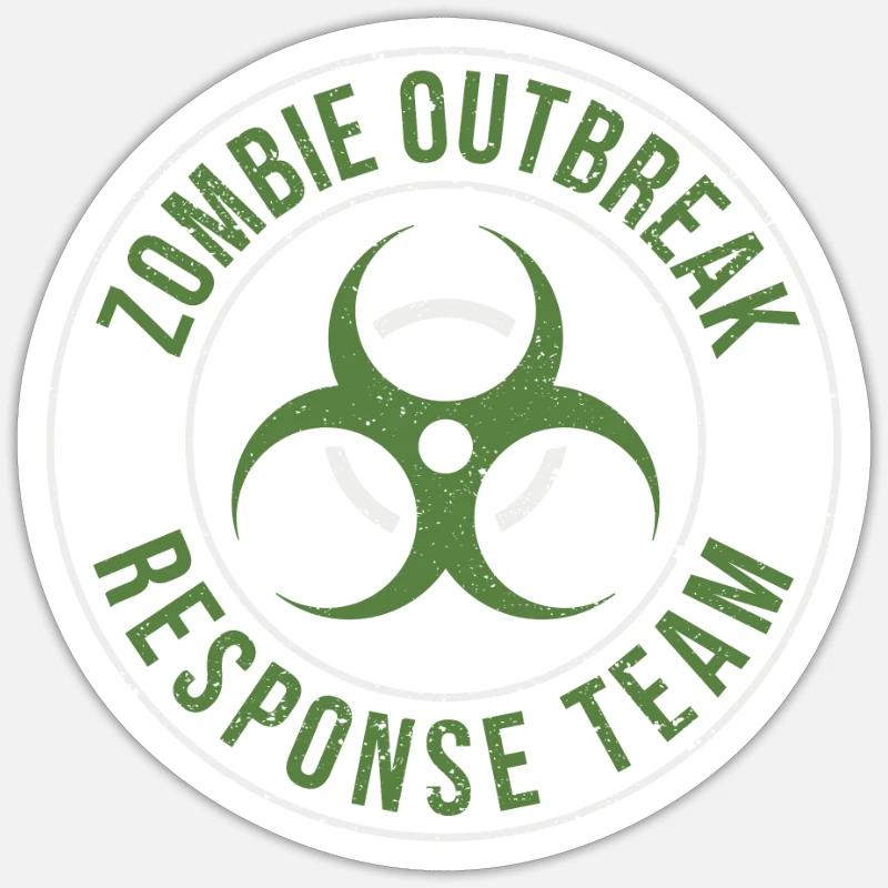 Zombie Outbreak Response Team Halloween Apocalypse Sticker size S (10 x 10 cm)