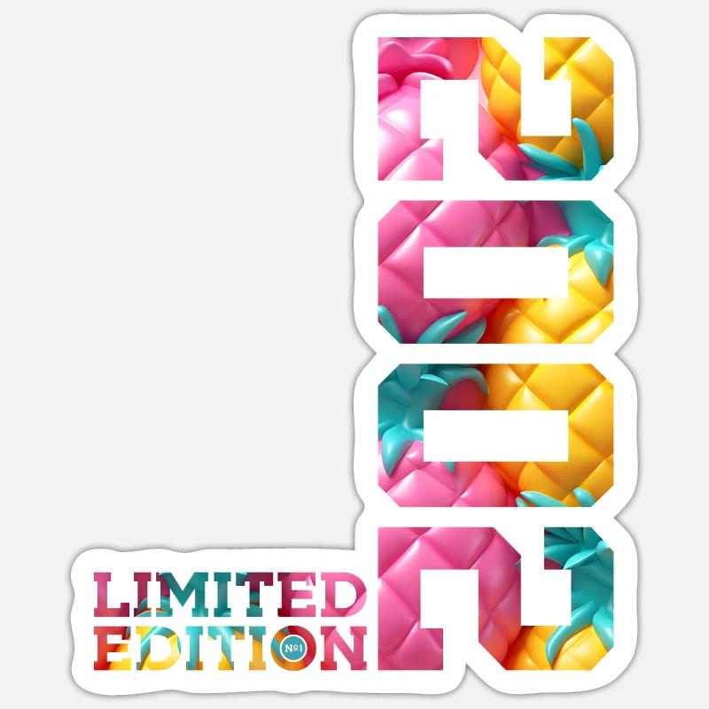24E ANNIVERSAIRE ÉDITION LIMITÉE 2002 - Sticker taille S (10 x 10 cm) - blanc mat