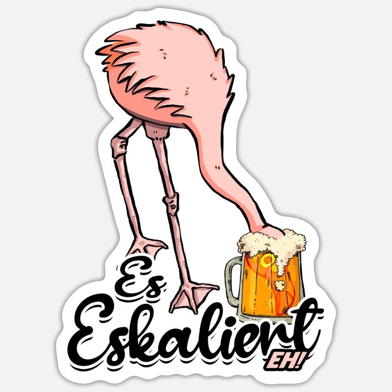 ES ESKALIERT EH! - Party - Sticker Größe S (10 x 10 cm) - Mattweiß