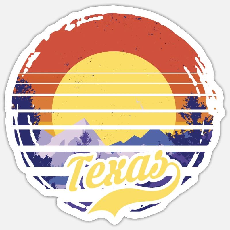 Texas - Sticker Größe S (10 x 10 cm) - Mattweiß