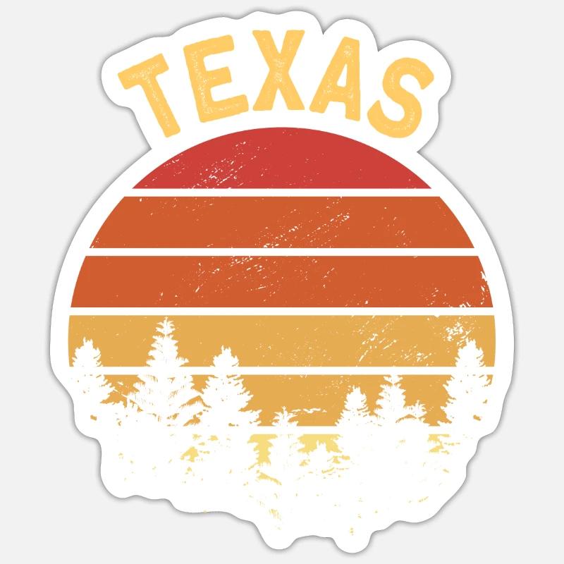 Texas - Sticker size S (10 x 10 cm) - white matte