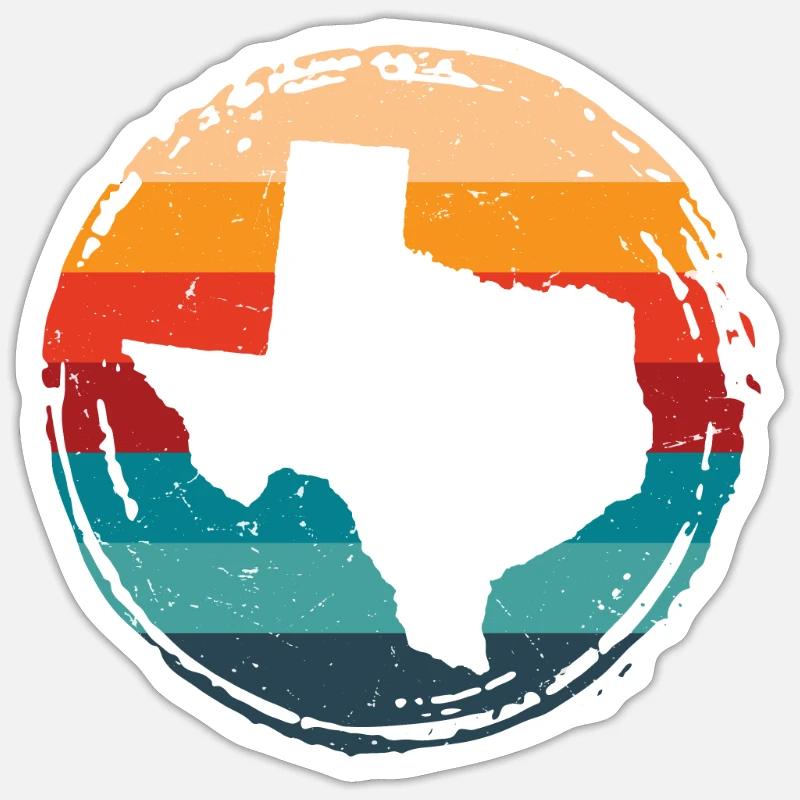 Texas - Sticker taille S (10 x 10 cm) - blanc mat