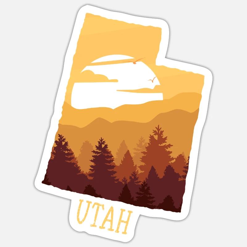 Utah - Sticker taille S (10 x 10 cm) - blanc mat