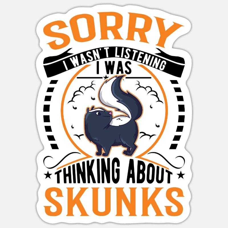 Skunk Gift - Sticker size S (10 x 10 cm) - white matte