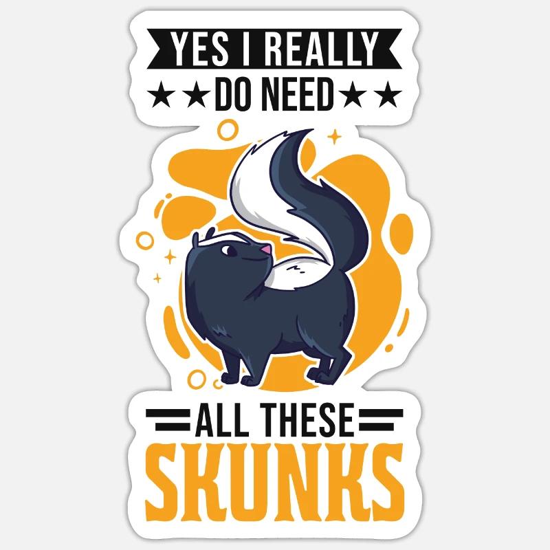 Skunk Gift - Sticker size S (10 x 10 cm) - white matte