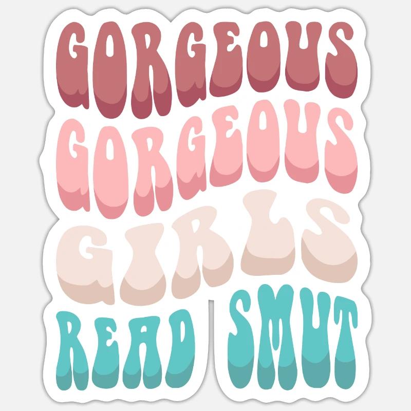 Wunderschöne Mädchen lesen Schmutz - Sticker Größe S (10 x 10 cm) - Mattweiß
