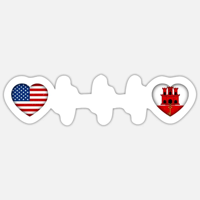 Gibraltar - Sticker size S (10 x 10 cm) - white matte