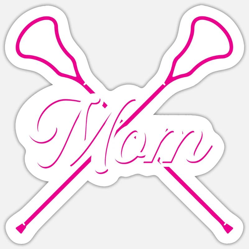 Lacrosse Mom Lacrosse Mom - Sticker taille S (10 x 10 cm) - blanc mat