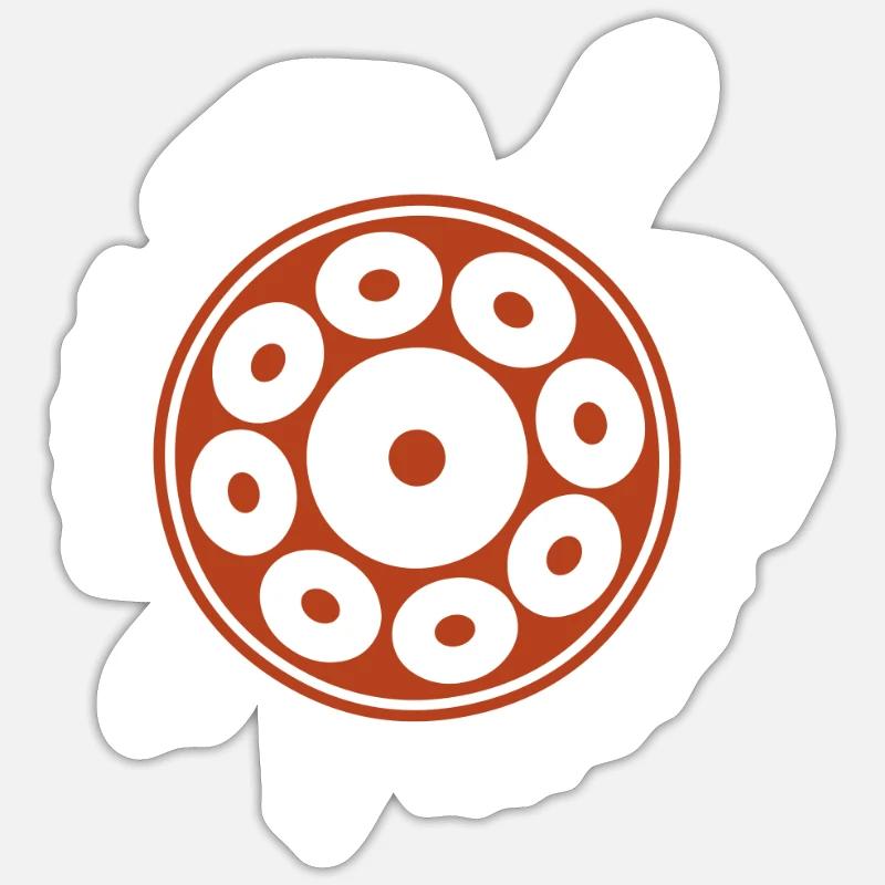 Jouer Handpan Turtle Handpan - Sticker taille S (10 x 10 cm) - blanc mat