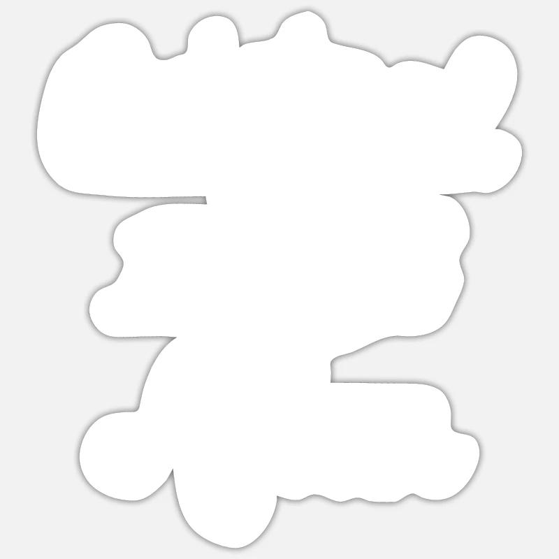Original 100% Milan - Sticker Größe S (10 x 10 cm) - Mattweiß