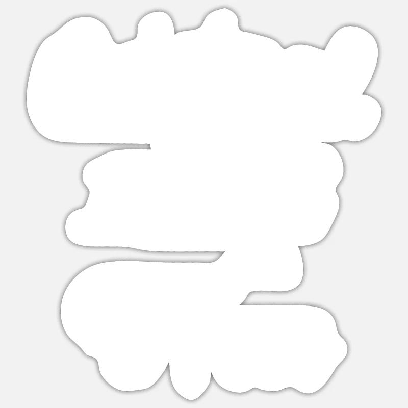 Original 100% Nico - Sticker taille S (10 x 10 cm) - blanc mat