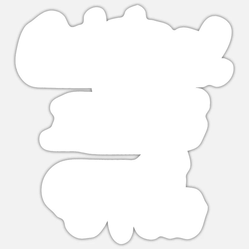 Original 100% Nils - Sticker size S (10 x 10 cm) - white matte