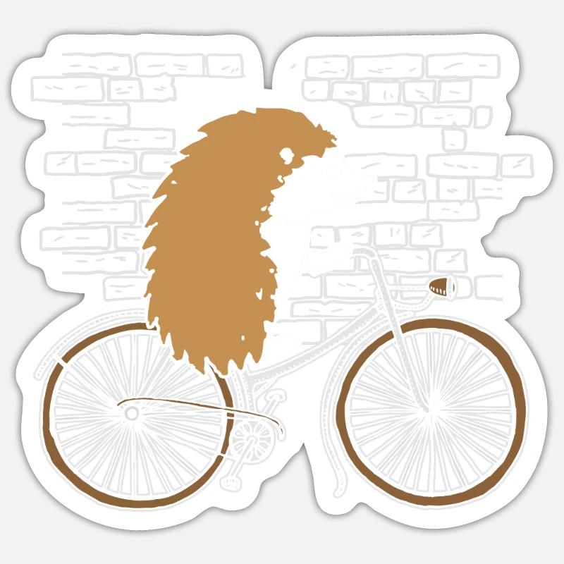 Igel Niedlich - Sticker Größe S (10 x 10 cm) - Mattweiß
