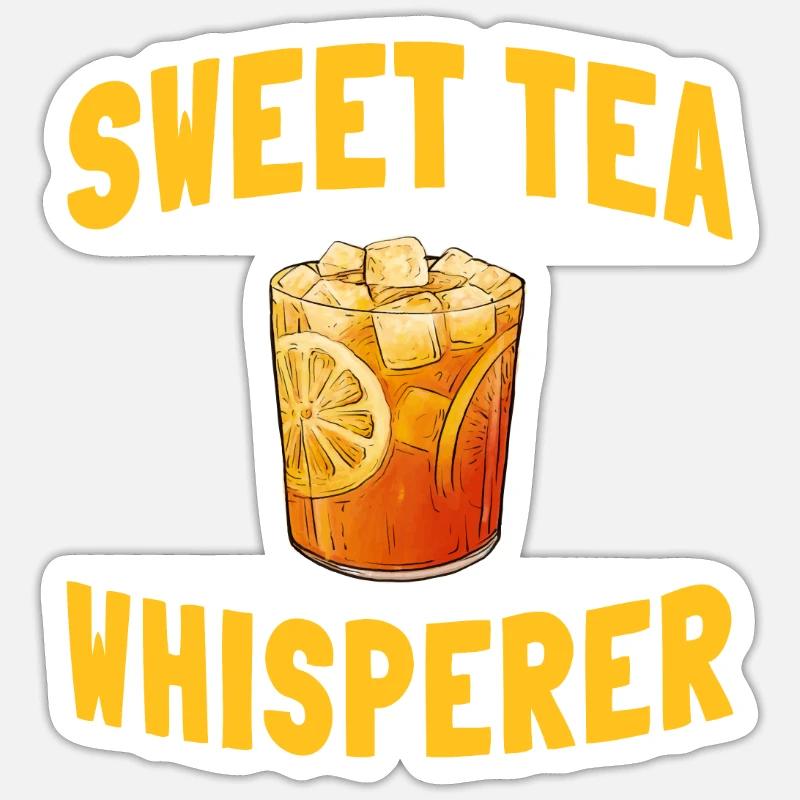 Lustiges Süßes Teeflüsterer - Sticker Größe S (10 x 10 cm) - Mattweiß