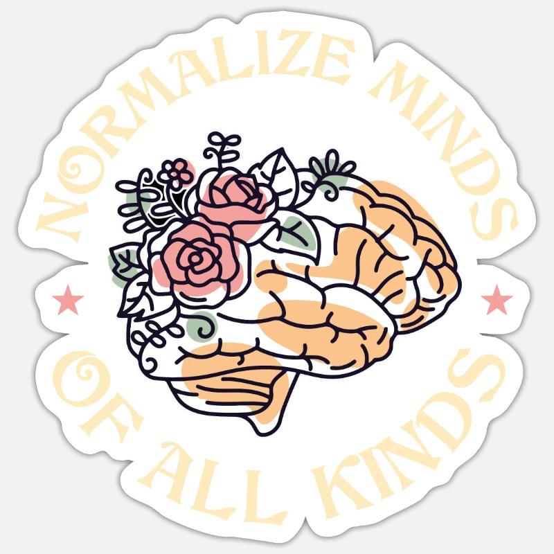 Esprits de toutes sortes Neurodiversité Sticker taille S (10 x 10 cm)