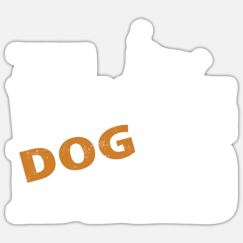 Hunde Deutsch Drahthaar Hundebesitzer - Sticker Größe S (10 x 10 cm) - Mattweiß