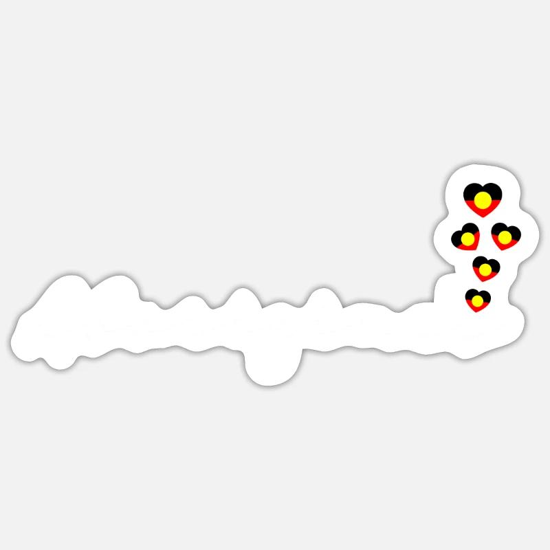 Aborigines - Sticker Größe S (10 x 10 cm) - Mattweiß