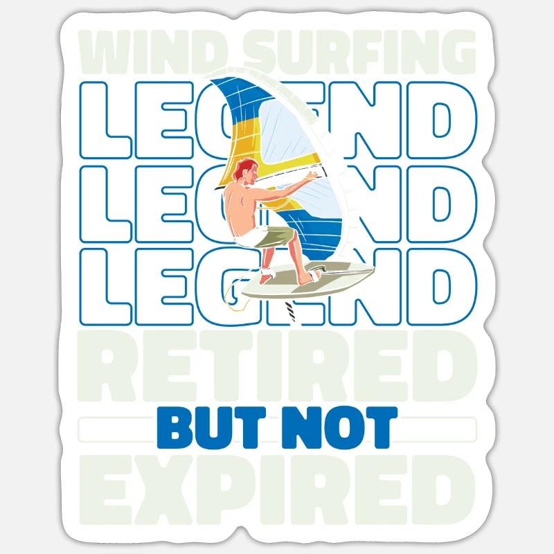 Wing Surf Wing Foil Retired - Sticker size S (10 x 10 cm) - white matte