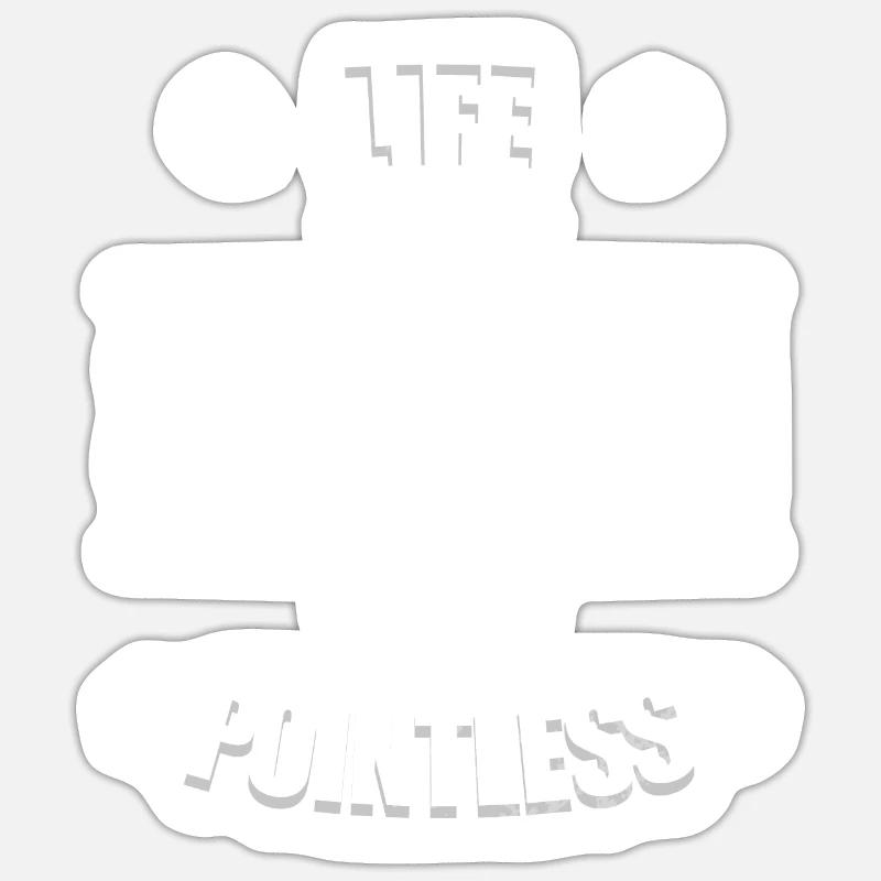 Life is possible but pointless - Samojeden Sticker Größe S (10 x 10 cm)