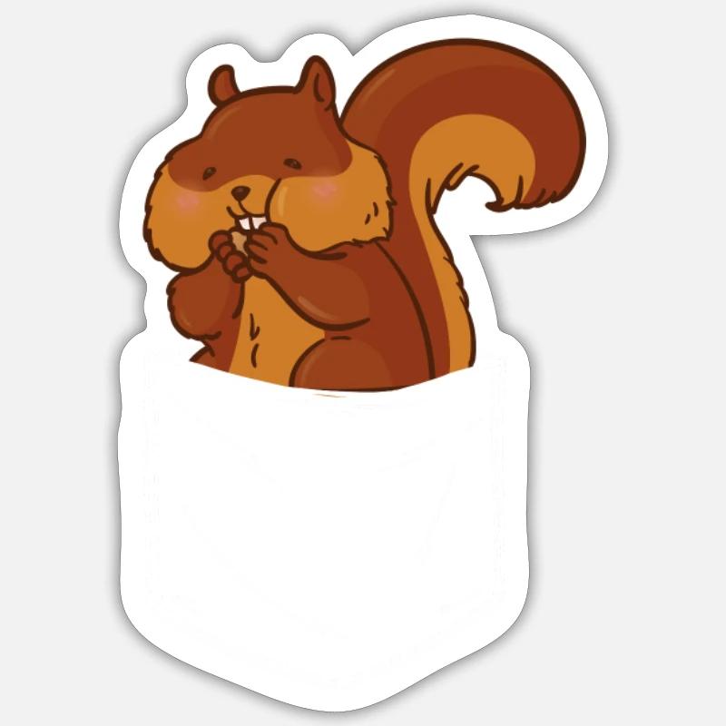 Eichhörnchen Baumhörnchen Squirrel Sticker Größe S (10 x 10 cm)