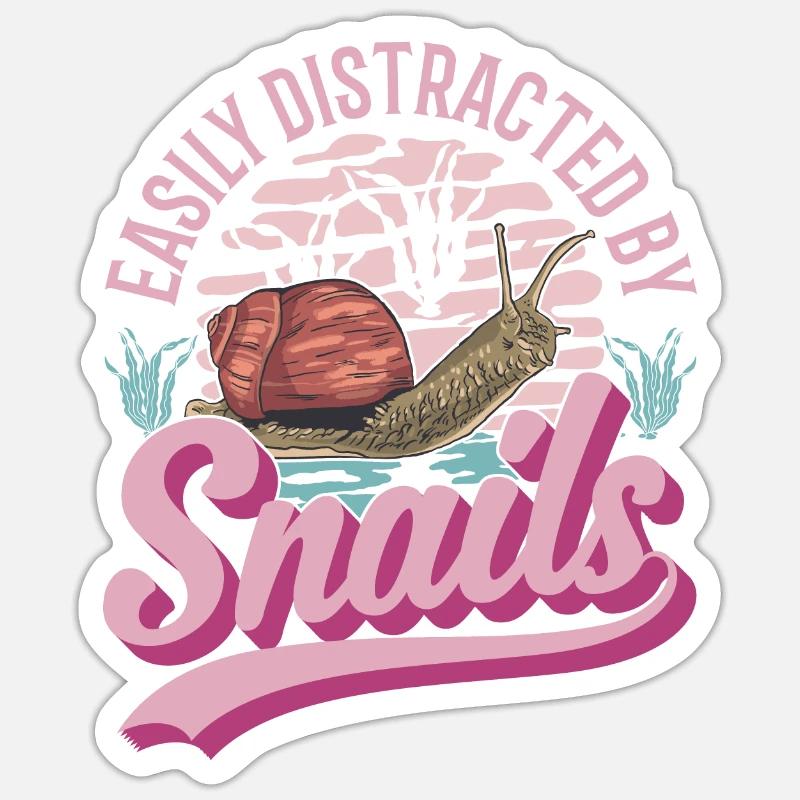 Snail Gift Vineyard Snail - Sticker size S (10 x 10 cm) - white matte