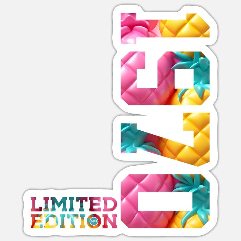 56E ANNIVERSAIRE ÉDITION LIMITÉE 1970 - Sticker taille S (10 x 10 cm) - blanc mat