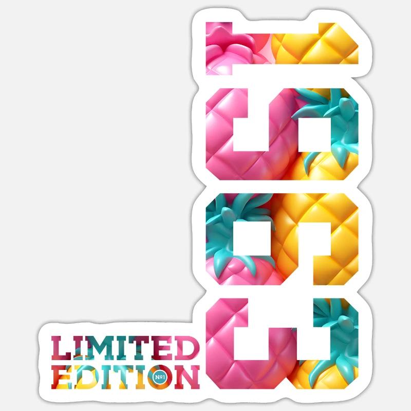 63E ANNIVERSAIRE ÉDITION LIMITÉE 1963 - Sticker taille S (10 x 10 cm) - blanc mat