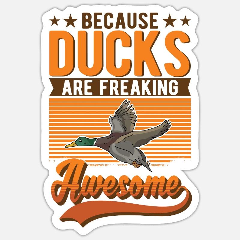 Ducks Gift Duck Breeders - Sticker size S (10 x 10 cm) - white matte